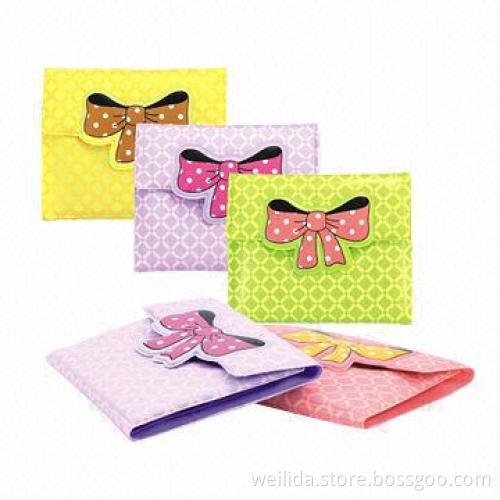 Children's Wallets with Coin Compartment and Butterfly Decoration